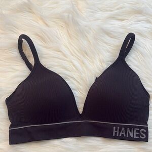 Hanes Women's Black Bralette